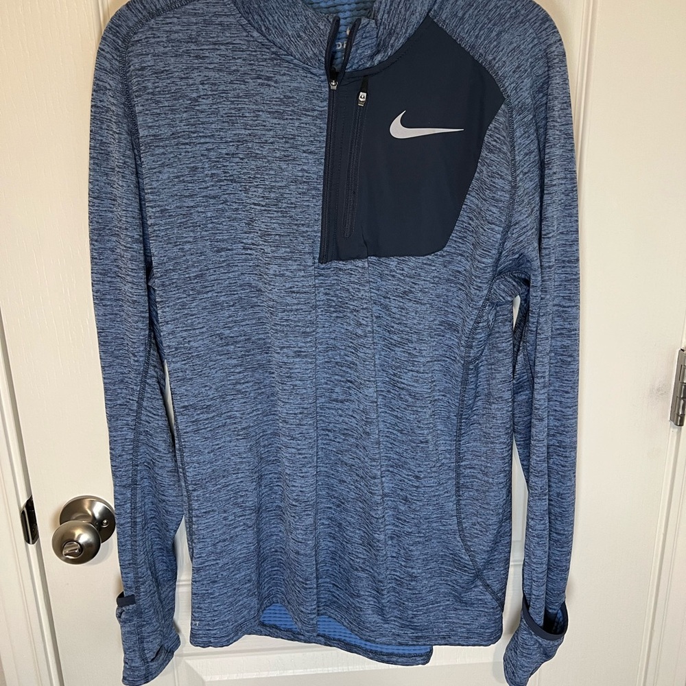 Nike Men's Blue Quarter-Zip Jacket